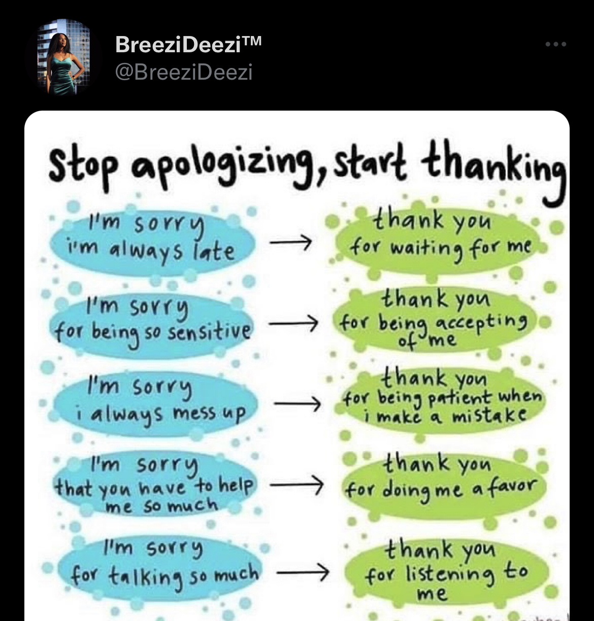 Stop Apologizing, Start Thanking.